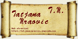 Tatjana Mraović vizit kartica